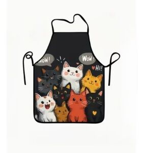 Cute Multicat Black Cat Apron